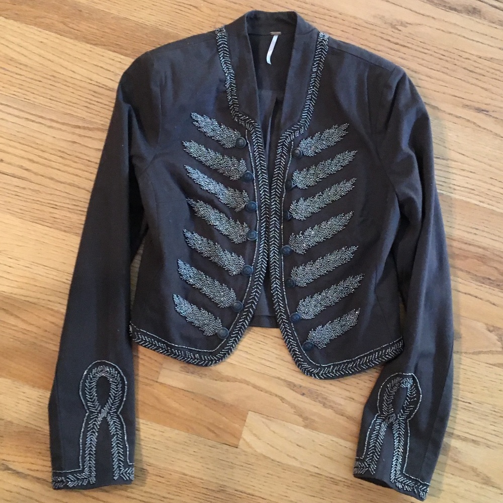 Free People Cropped military cropped jacket